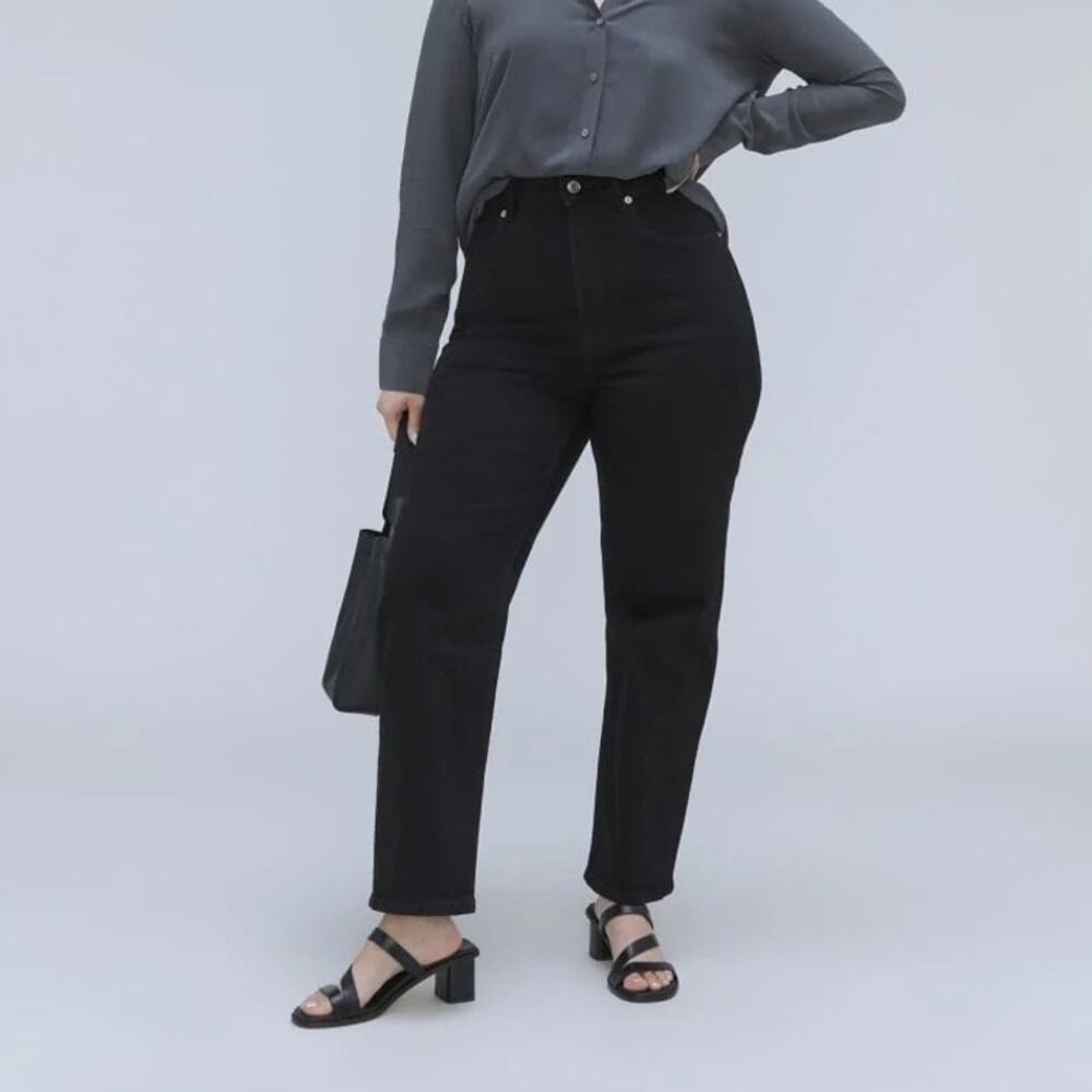 Everlane The Curvy Way High Hourglass Jean Coal Black Size 33 Regular NWT